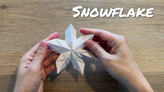 How to Make a Paper Snowflake  3D Origami Snowflake [upl. by Alvy569]