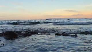 Most beautiful sea view sunset evening beach seasea beautiful 4k [upl. by Muraida]