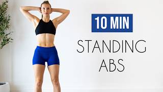 10 min STANDING ABS Workout No Equipment No Repeats [upl. by Leidgam147]