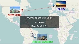 Tutorial How To Create A Travel Route Animation Magix [upl. by Lenette]