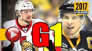 Ottawa Senators vs Pittsburgh Penguins NHL 2017 Playoffs Eastern Conference Final Game 1 HD [upl. by Aihsek]