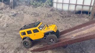 Axial SCX24 Crawler course Stock vs Modified [upl. by Ecnarf752]