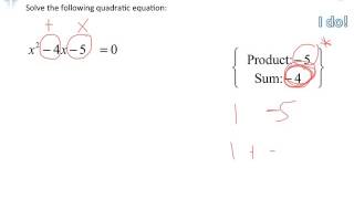 4 Solving quadratic monic trinomials [upl. by Larkin27]