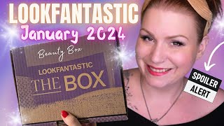 SPOILER UNBOXING LOOKFANTASTIC JANUARY 2024 BEAUTY SUBSCRIPTION BOX [upl. by Arreic]