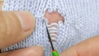 Simple and Practical Method to Repair Sweater Holes at Home [upl. by Garnet384]