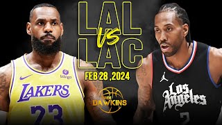 Los Angeles Lakers vs Los Angeles Clippers Full Game Highlights  February 28 2024  FreeDawkins [upl. by Hsac]