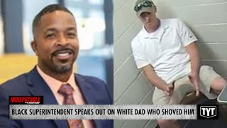 UPDATE Black Superintendent Speaks Out On White Dad Who Shoved Him Off Stage [upl. by Gaivn]