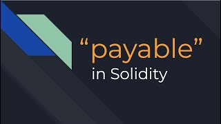 What is the quotpayablequot modifier in Solidity [upl. by Lanfri]