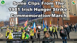 Some Clips of Cairde na hÉireann 1981 Irish Hunger Strike Commemoration March  Glasgow  230723 [upl. by Annayrb]