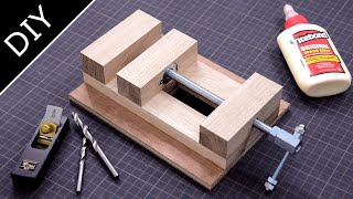 【Simple amp Smart】Make a Wooden Vise  Drill Press Vise [upl. by Amuwkuhc]