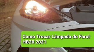 Como Trocar Lâmpadas do Farol Hyundai HB20 [upl. by Primavera791]