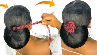 😱WOW😳 DIY 1 Bridal Hairstyle Using Braid Extension [upl. by Ahsieni627]