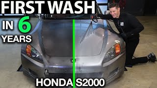 First Wash in 6 Years Abandoned Honda S2000 Satisfying Detail Restoration [upl. by Dnana]