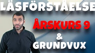 LÄSFÖRSTÅELSE Årskurs 9 och Grundvux [upl. by Aelanna711]