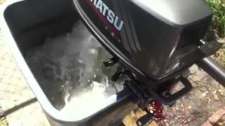 2000 Tohatsu 5hp shortshaft tiller outboard [upl. by Duwalt739]