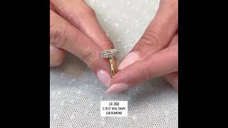 276 carat Oval Lab Diamond Bezel Set Pave Wrap Ring [upl. by Hermosa]