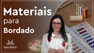 Materiais Necessários para Bordado  Aula de Aquecimento Minicurso Gratuito de Bordado em Pedrarias [upl. by Amluz764]