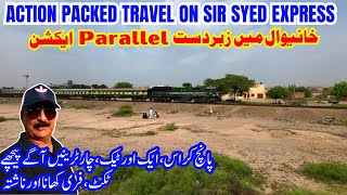 Sights amp Sounds of Action Packed Travel on Sir Syed Express  Thrilling parallel action with Tezgam [upl. by Ethbinium]