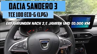 Dacia Sandero 3 2021 TCe 100 ECOG LPGAutogas  Erfahrungen nach 25 Jahren und 50000 km dacia [upl. by Norahs703]