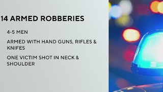 14 armed robberies reported on Chicagos West Northwest Sides [upl. by Chandos]