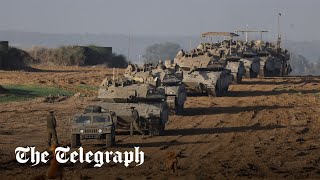 Israeli tanks leave Gaza as ceasefire begins [upl. by Ennyletak]