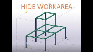 Hide workarea in Tekla Structures [upl. by Lebezej]