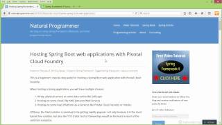 Hosting Spring Boot Web Applications Using HTTPS With Pivotal Cloud Foundry Step By Step Tutorial [upl. by Ydisahc]