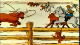 Curious George Goes to a Ranch Old Cartoon 1980s [upl. by Ahsoyem]