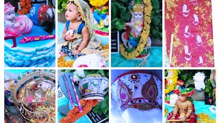 Krishna janmashtami vlogkrishnashtami decoration at homekrishnashtami whatsapp statuskrishnshtami [upl. by Eceinehs89]