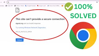 Site Cant Provide Secure Connection in Google Chrome  ERR SSL PROTOCOL ERROR [upl. by Artie159]