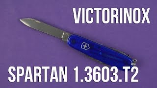 Распаковка Victorinox Spartan Blue Transparent 13603T2 [upl. by Panthea]