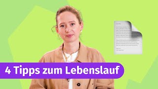 4 Tipps zum perfekten Lebenslauf [upl. by Annoeik70]