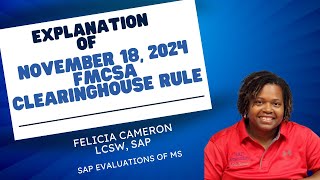 Understanding the November 18 2024 FMCSA Clearinghouse Rule [upl. by Albrecht]