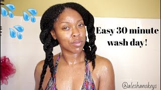 UPDATED Easy 30 Minute Wash Day for 4b 4c Natural hair [upl. by Oiraved]