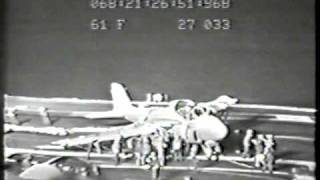 McNallyTV US Marine Captain Rand McNally quotAtlasquot crash lands on USS Ranger [upl. by Ecnerat808]