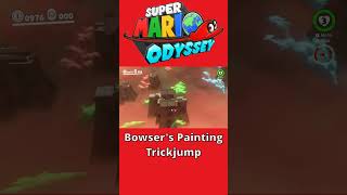 Bowser Painting Trickjump in Mario Odyssey shorts mario jump marioodyssey glitch nintendo [upl. by Lennej]