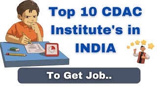 TOP 10 CDAC INSTITUTES WITH RANK IN INDIA  Top cdac institues and rank cdac [upl. by Engis222]