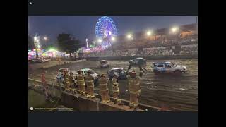 Schaghticoke Fair Demolition Derby 4 Cylinder Feature Stoney Roberts Video 9423 [upl. by Niassuh]