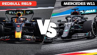 RED BULL RB19 VS MERCEDES AMG W11 [upl. by Atneuqal]