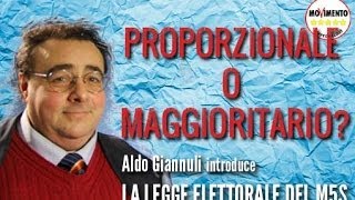 Legge elettorale M5S Proporzionale o maggioritario  Aldo Giannuli [upl. by Yerak]