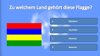 Länderflaggen  Quiz Mittelschwer [upl. by Iaka]