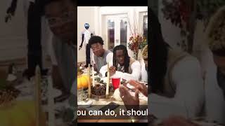 Kevin Hart just gave the most unserious thanksgiving dinner prayer 😂😂 kaicenatstream druski [upl. by Naujyt]