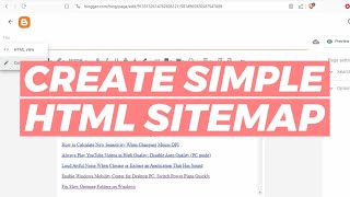 How to create an HTML sitemap without plugin [upl. by Orrin]