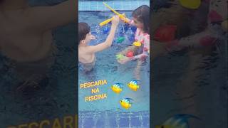 PESCARIA NA PISCINA shorts piscinas peixinhos pescaria diversaonapiscina viral [upl. by Berkeley]