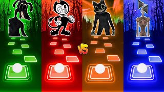 CARTOON DOG vs BENDY vs CARTOON MOUSE vs SIREN HEAD  TILES HOP [upl. by Poliard]