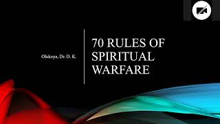 70 Rules of Spiritual Warfare Part 1 Book Review [upl. by Adnaloj]