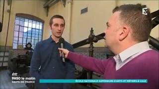 Reportage France 3 sur le campus Arts et Métiers de Lille  10012018 [upl. by Salim]