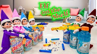 Elf on the Shelf Nerf Battle Good vs Bad Elf on the Shelf Day 22 [upl. by Eniawed]