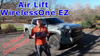 Air Lift WirelessOne EZ On Board Compressor 2022 Toyota Tundra TRD ProInstallSetupMust Have [upl. by Asirap]