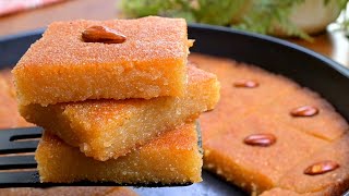 وصفة البسبوسة الناجحة تحلية مثالية بأسهل طريقة Basbousa The Perfect Dessert Recipe [upl. by Ocirnor227]